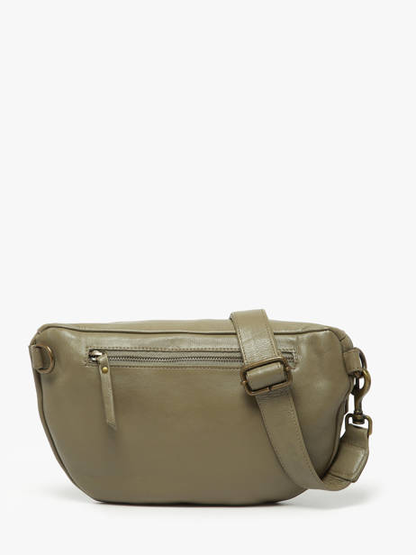 Leather Cow Belt Bag Basilic pepper Green cow BCOW54 other view 4