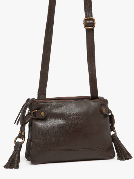 Shoulder Bag Cow Leather Basilic pepper Brown cow BCOW82 other view 2