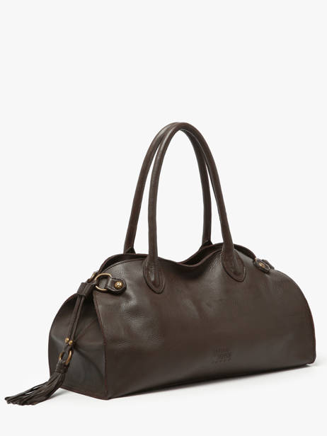 Shoulder Bag Cow Leather Basilic pepper Brown cow BCOW84 other view 2