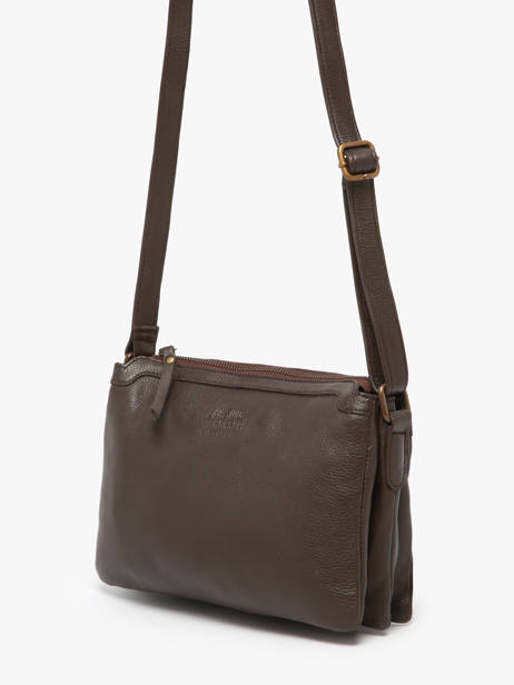 Shoulder Bag Cow Leather Basilic pepper Brown cow BCOW83 other view 2