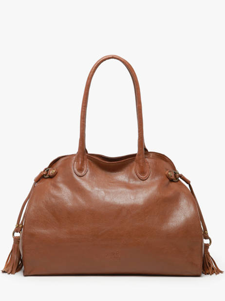 Shoulder Bag Cow A4 Leather Basilic pepper Brown cow BCOW85
