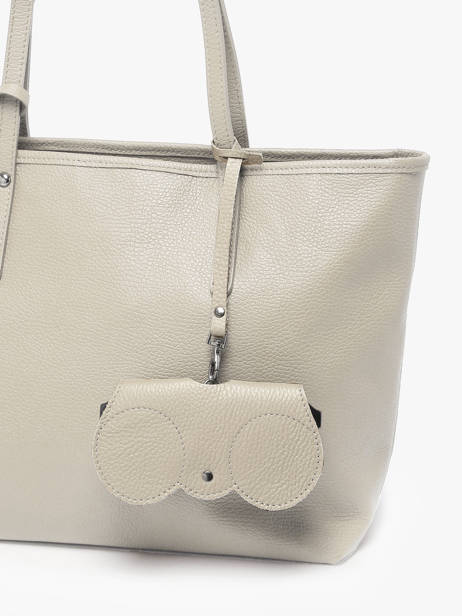 Sunglass Case Leather Milano Beige caviar CA25069 other view 1