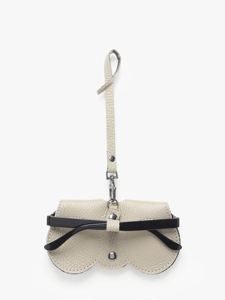 Sunglass Case Leather Milano Beige caviar CA25069 other view 3