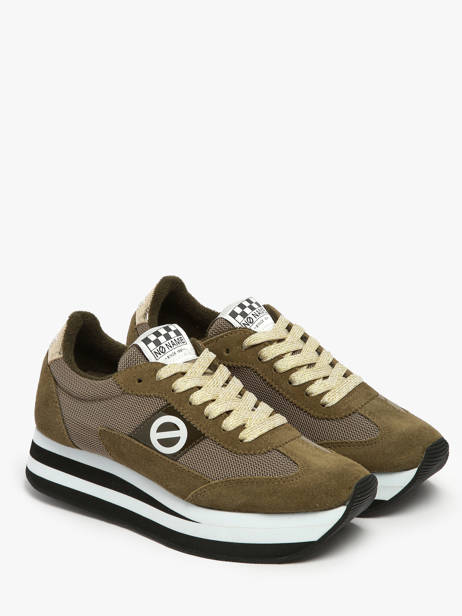 Platform Sneakers Flex M Jogger In Leather No name Green women IMKNITAY other view 2