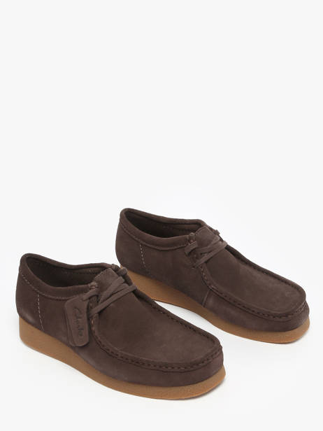 Moccasins Wallabee In Leather Clarks Brown men 26178279 other view 2