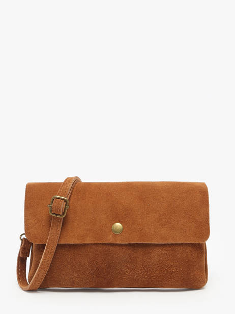 Shoulder Bag Velvet Leather Milano Brown velvet VE23067