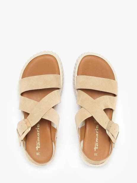 Sandals In Leather Tamaris Beige women 44 other view 3