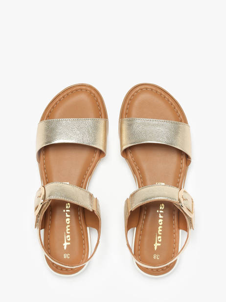 Sandals In Leather Tamaris Gold women 44 other view 3