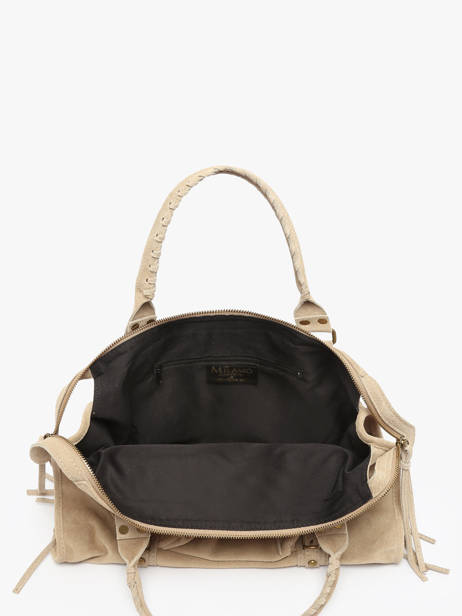 Sac Porté épaule A4 Velvet Cuir Milano Beige velvet VE24095 vue secondaire 3