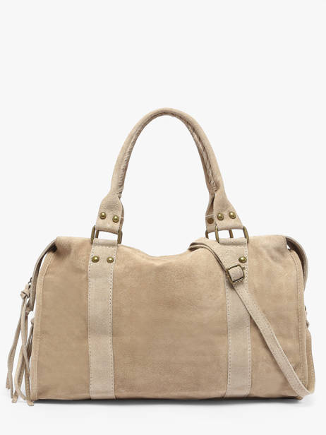 Sac Porté épaule A4 Velvet Cuir Milano Beige velvet VE24095 vue secondaire 4