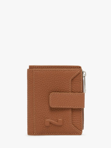 Porte-cartes Porte-monnaie Original Cuir Nathan baume Marron original n 102N