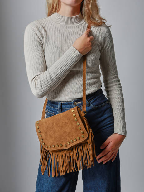 Shoulder Bag Velvet Leather Milano Brown velvet VE241115 other view 1