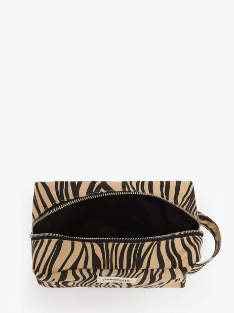 Recycled Cotton Tournelles Xl Zipped Pouch Rivedroite Blue wild tribe TOURXWIL other view 1