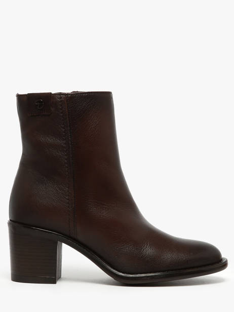 Bottines à Talon En Cuir Tamaris Marron women 45