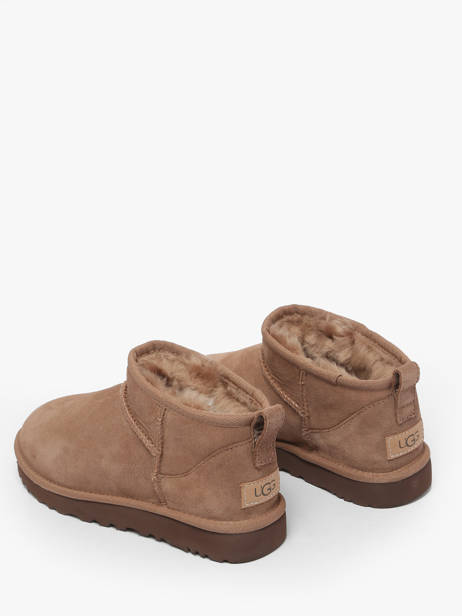 Boots Classic Ultra Mini In Leather Ugg Brown women 1116109 other view 3