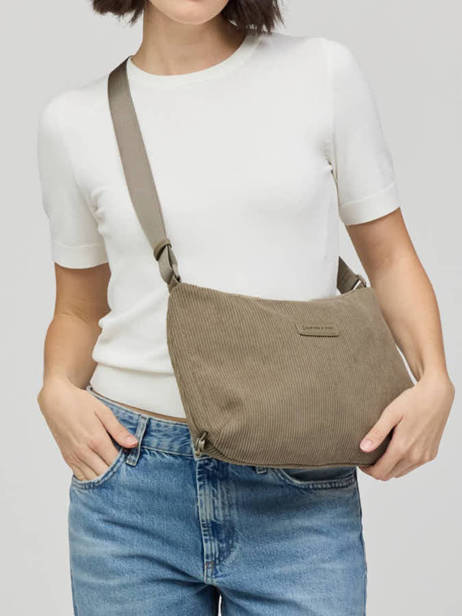 Crossbody Bag Skara Small Cord Kapten and son Green cord SC other view 1