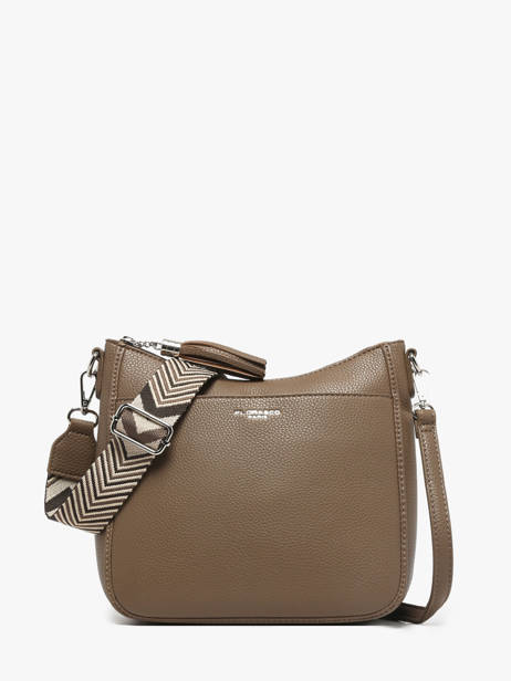 Sac Bandoulière Grained Flora & co Marron grained F8575