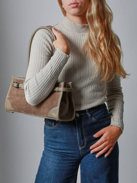 Shoulder Bag Velvet Caviar Milano Brown velvet caviar VC25062 other view 1