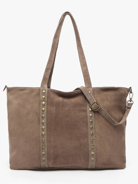 Shoulder Bag Velvet Leather Milano Beige velvet VE24113 other view 4