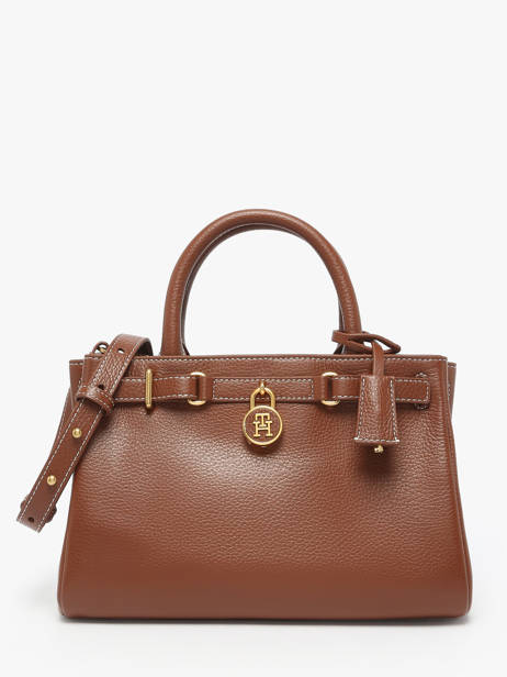 Satchel American Icon Leather Tommy hilfiger Brown american icon AW17926