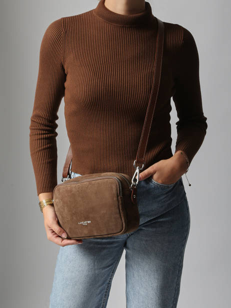 Shoulder Bag Suede Leather Lancaster Brown suede 65 other view 1
