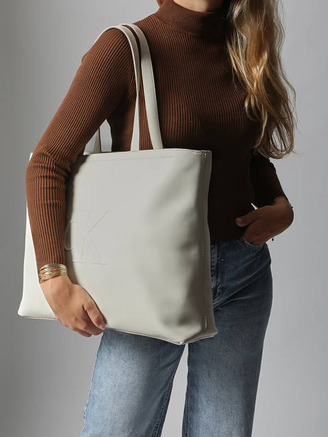 Sac Porté épaule Sculpted Calvin klein jeans Blanc sculpted 4K3070G vue secondaire 1