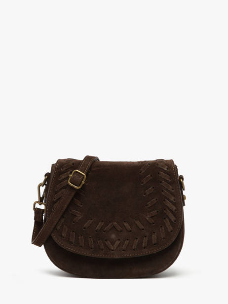Shoulder Bag Velvet Leather Milano Brown velvet VE25062