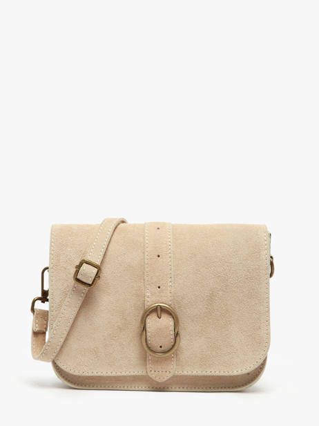 Shoulder Bag Velvet Leather Milano Beige velvet VE25063