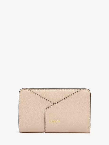 Wallet Enveloppe Leather Lancel Beige enveloppe A13710