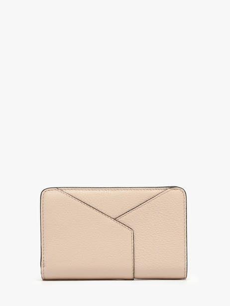 Wallet Enveloppe Leather Lancel Beige enveloppe A13710 other view 2