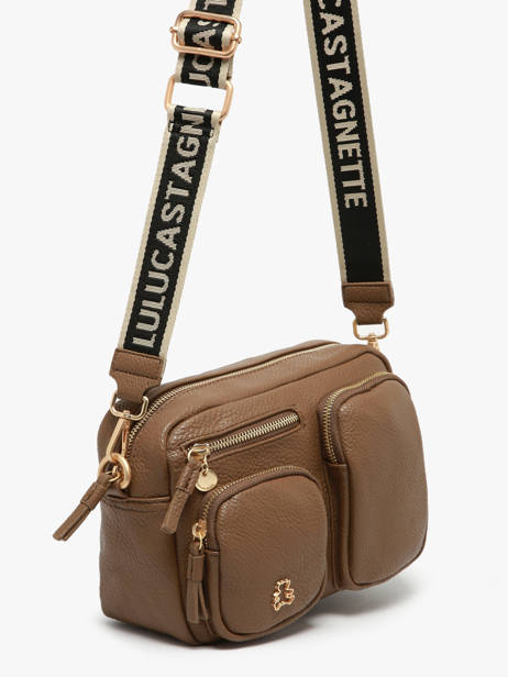 Shoulder Bag Pocket Lulu castagnette Brown pocket ZAHRA other view 2