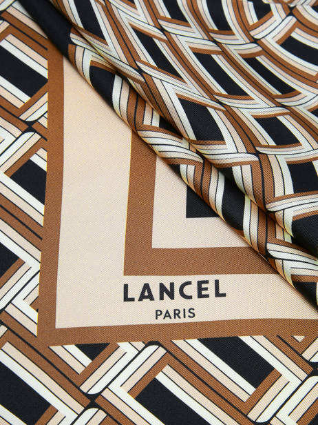 Scarf Lancel Brown charms A13497 other view 1