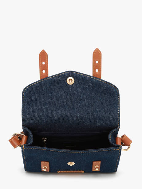Le Mini Indispensable Denim Brut Crossbody Bag Paul marius Blue denim brut MINIDEB other view 2