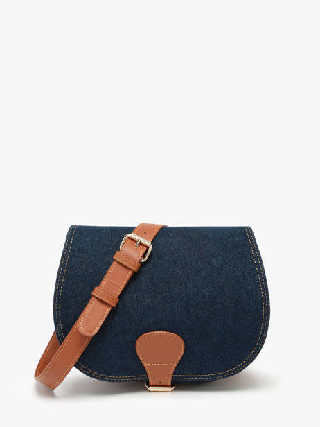 Le Bohémien Denim Brut Crossbody Bag Paul marius Blue denim brut BOHEMDEB