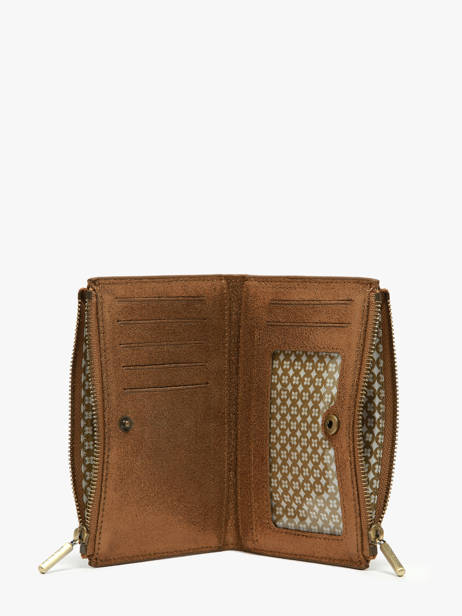 Wallet Leather Mila louise Brown vintage 3576X other view 1