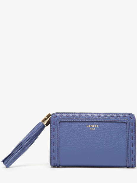 Portefeuille Compact Premier Flirt Cuir Lancel Bleu premier flirt A11136