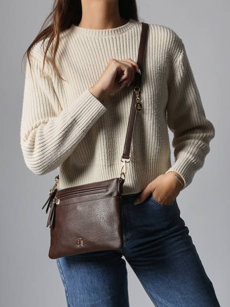 Shoulder Bag Zip Lulu castagnette Brown zip ZAHARA other view 1