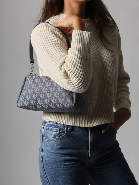 Shoulder Bag Monogram Recycled Polyester Calvin klein jeans Blue monogram 4K3142G other view 1