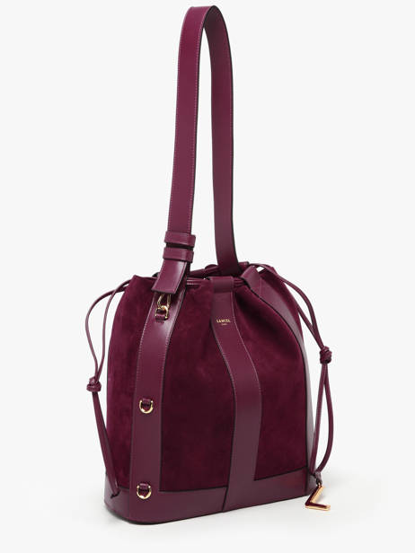 Medium Leather Elles Bucket Bag Lancel Violet elles A13360 other view 2