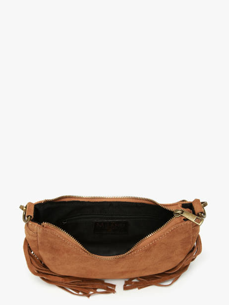 Shoulder Bag Velvet Milano Brown velvet VE25064 other view 3