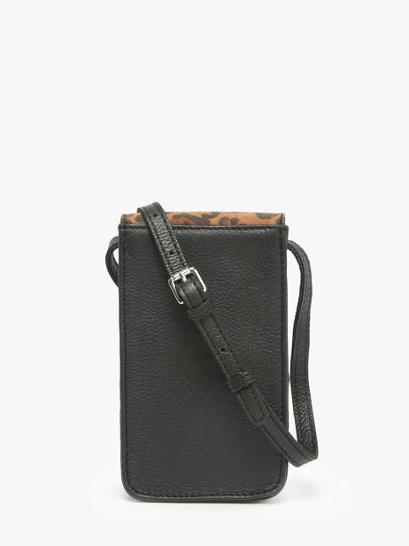 Leather Phone Bag Leopard Paul marius Black leopard TELEPLEO other view 4