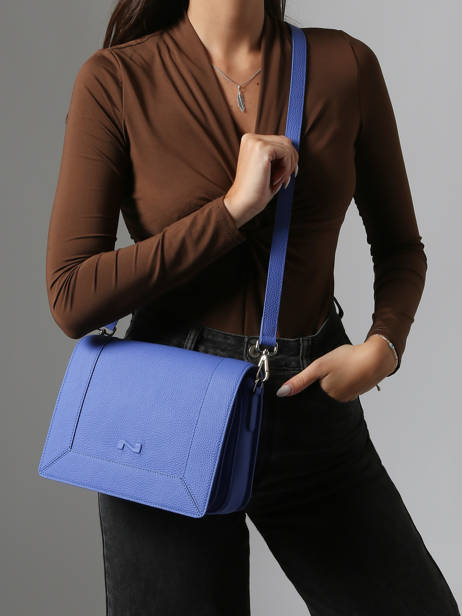 Leather Rotterdam Crossbody Bag Nathan baume Blue mondrian 3 other view 1