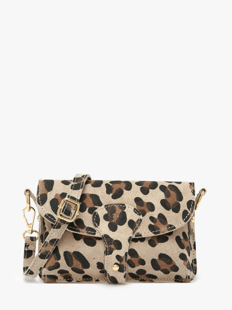 Crossbody Bag Velvet Leopardo Milano Beige velvet leopardo VL260612