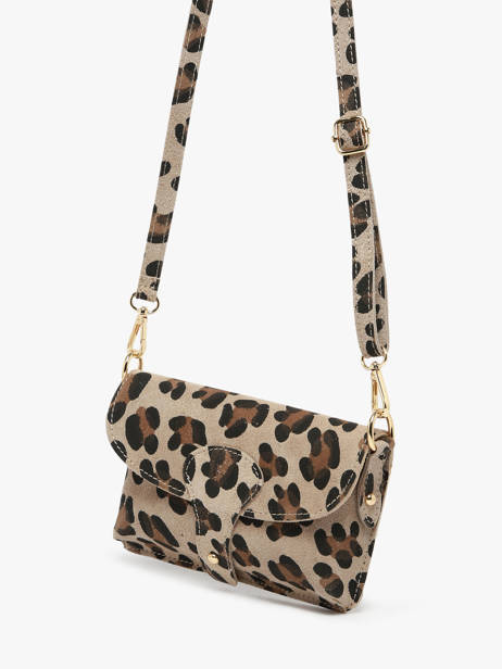 Crossbody Bag Velvet Leopardo Milano Beige velvet leopardo VL260612 other view 2