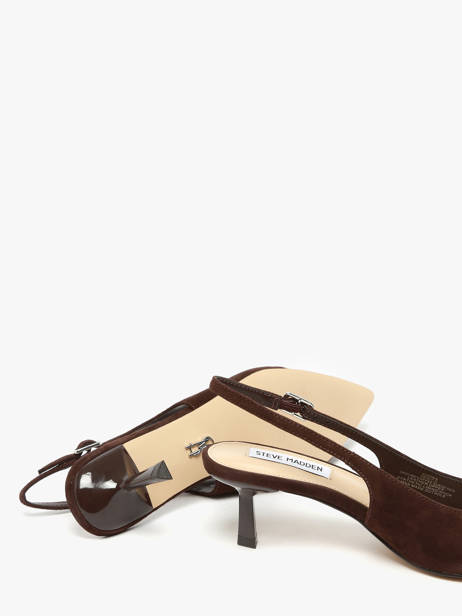 Stiletto Heel Pumps In Leather Steve madden Brown women 11003902 other view 2