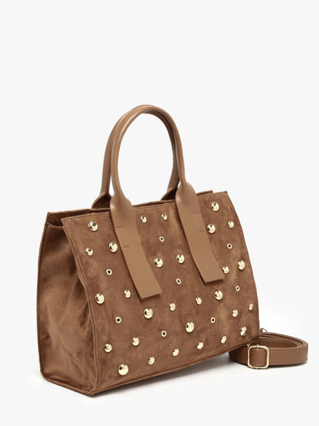 A4 Size Satchel Stud David jones Brown stud CM7868 other view 2