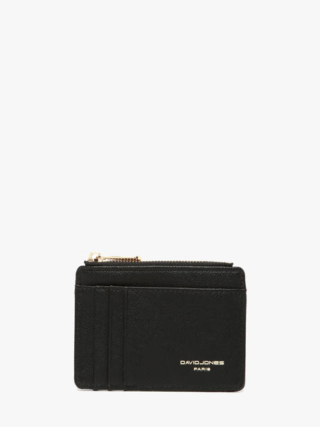 Coin Purse With Card Holder David jones Black saffiano 1
