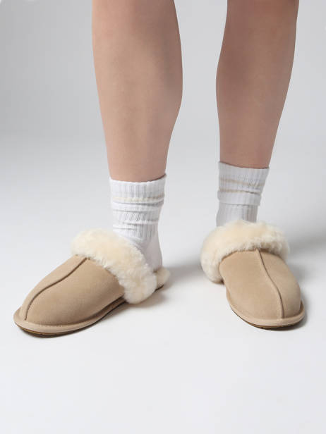 Scuffette Ii Slippers In Leather Ugg Beige women 1106872 other view 1