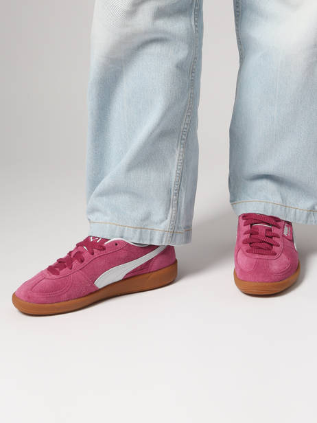 Sneakers In Leather Puma Pink women 39646372 other view 1