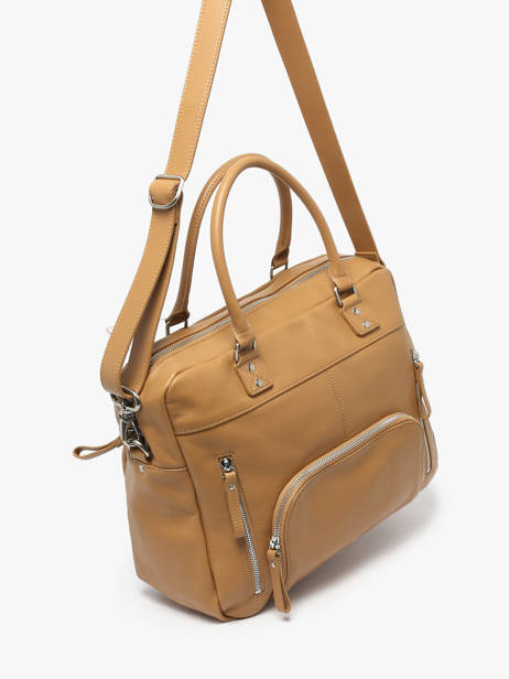 Shopping Bag Vintage Leather Nat et nin Beige vintage MACY other view 2